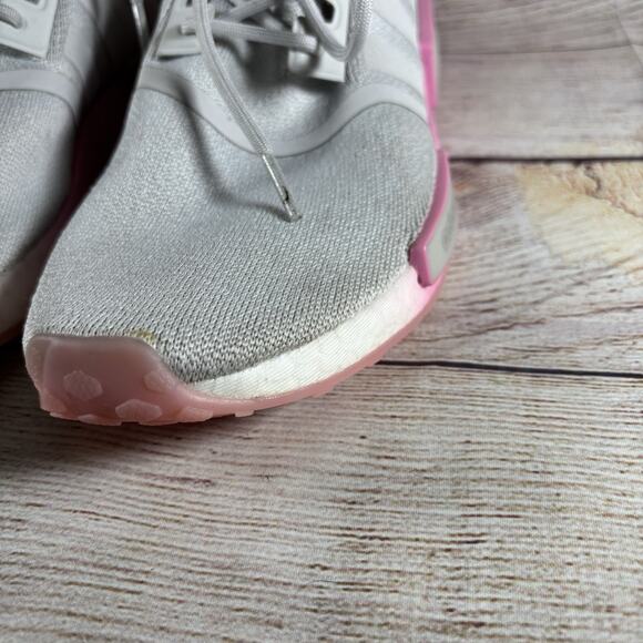 Adidas NMD R1 Womens Size 11 Running Sneakers Grey Pink White GW9462 - Picture 5 of 13